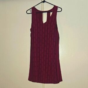 Old Navy Red Sheath Dress with Cut Out and Ribbed Details